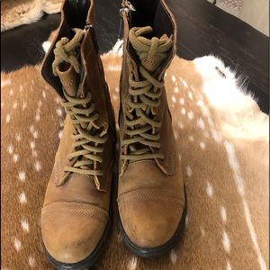 Steve Madden Troopa Military Inspired Lace Up Boots Size 8